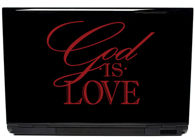 God Is Love Laptop Decal Vinyl Wall Statement
