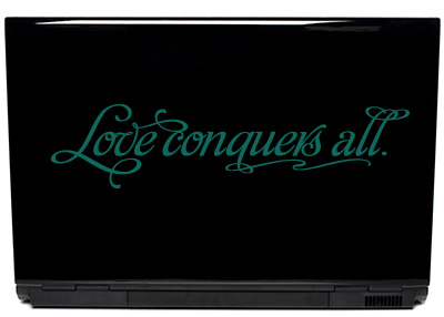 Love Conquers All Vinyl Laptop Decal